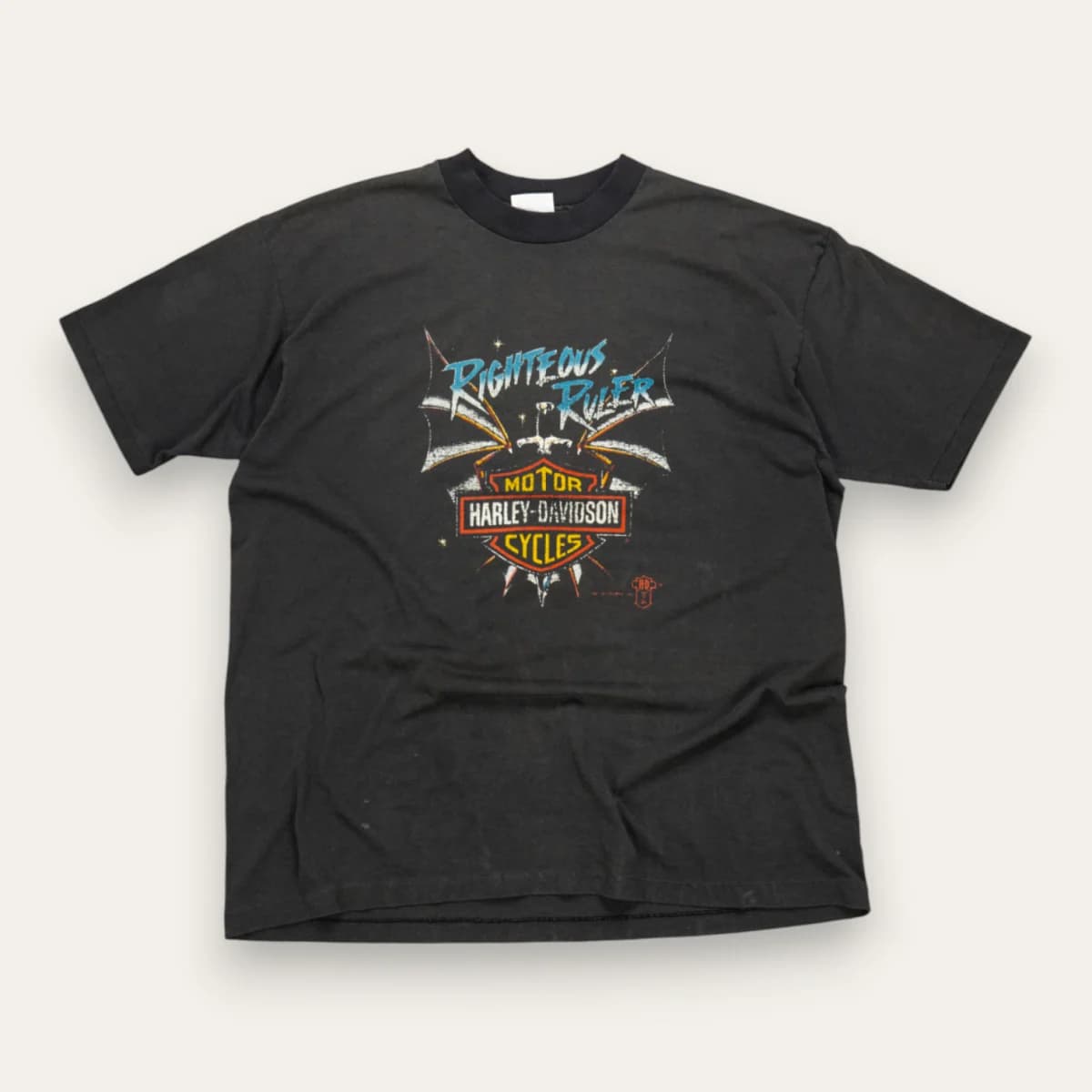 1989 Rightous Ruller Bat Bones Harley Davidson - XL